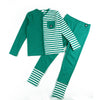 Boy/Girl-Half Striped Pajama(Red/Green)